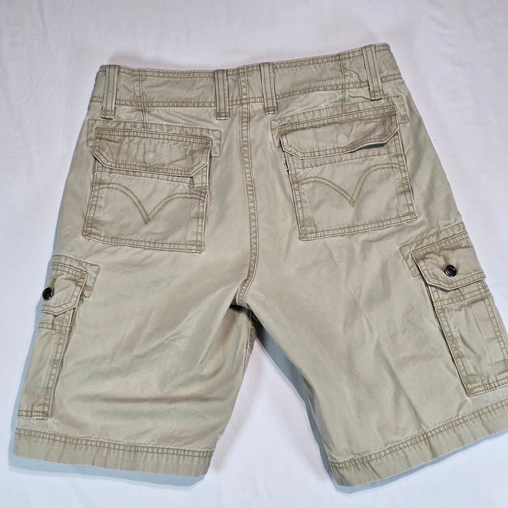 Levis Mens Cargo Shorts Khaki Tan Cotton Multi Pocket Size 31 Utility‎ Casual - Picture 14 of 16